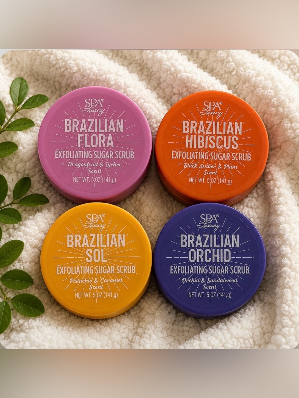 SPA Luxury Brazilian Orchid
Exfoliating Sugar Scrub Bundle (1)
4-pack